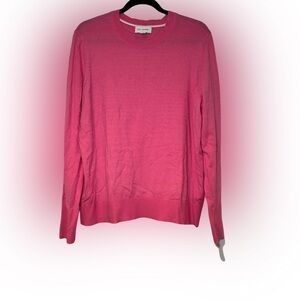 Free Assembly Vibrant Pink Crew Neck Sweater